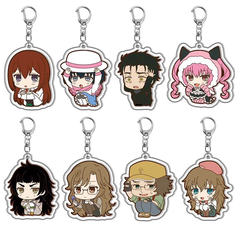 

Брелок Аниме Steins ворота мультяшная фигурка Okabe Rintarou Makise Kurisu подвеска автомобильный брелок сумка Аксессуары Ювелирные изделия Подарки для фанатов