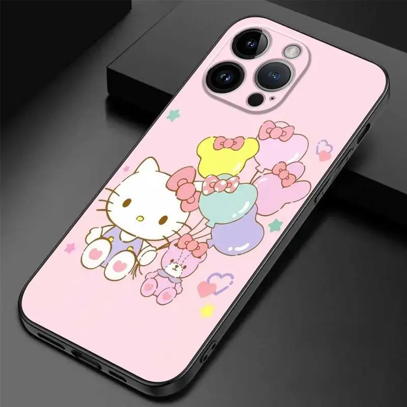 thumbnail image 1 of Funda de teléfono de dibujos animados Hello Kitty para iPhone 14, 11, 13, 12 Pro Max, XR, X, XS, 8, 7, 6, 6S Plus, MINI funda de silicona, 1 of 5