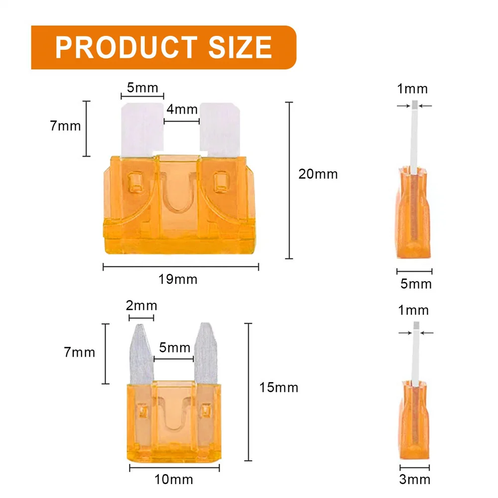 300Pcs Fuse Assortment Kit Blade Fuses Standard & Mini (2A/3A/5A/7.5A/10A/15A/20A/25A/30A/35A) for Car Boat SUV Automotive