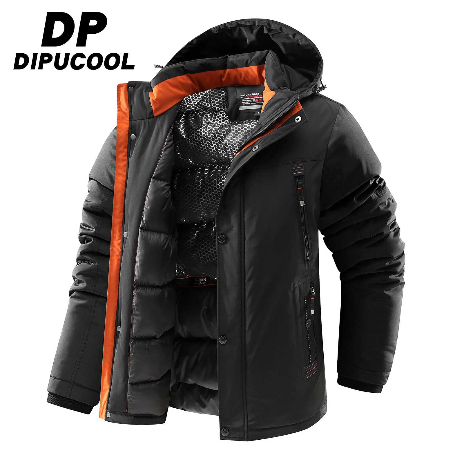 

Fleece Lining Mountain Jackets Mens Hiking Jackets Outdoor Removable Hooded Coats Ski Snowboard Parka Winter Outwear L-4XL