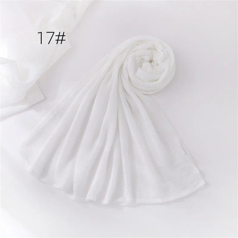 18 Farben, schlicht, weich, atmungsaktiv, dünn, Polyester, Hijabs, Damen, lang, muslimischer Schal, Schal, Turban, Kopfwickel, Lady Abaya, islamisch, 170 x 70 cm – Detail 27
