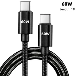100W USB - C Fast Charging Cable - Nylon Braided (60W 1M)