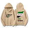 Syrian Freedom Hoodies Damascus Syria Pullovers Unique Syria Map Sweatshirts Anti-War Unisex Clothing Peaceful Protest Sudaderas 2