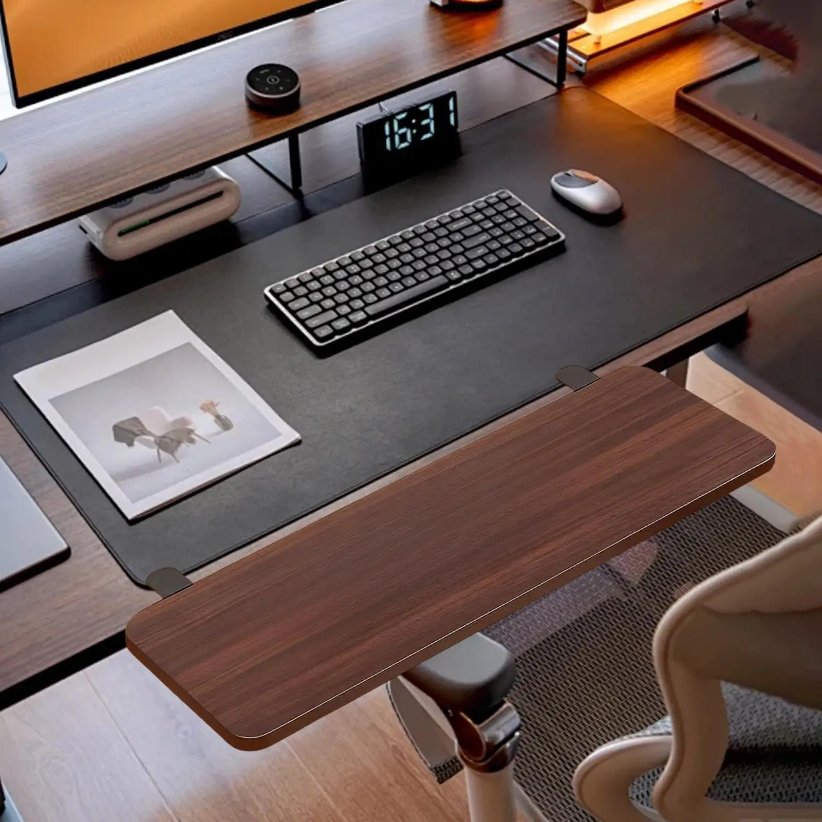Desk Extender Board for Computer Table Clamp on Sturdy Support Desktop Extension Board 50x20cm Wrist Support widening Board