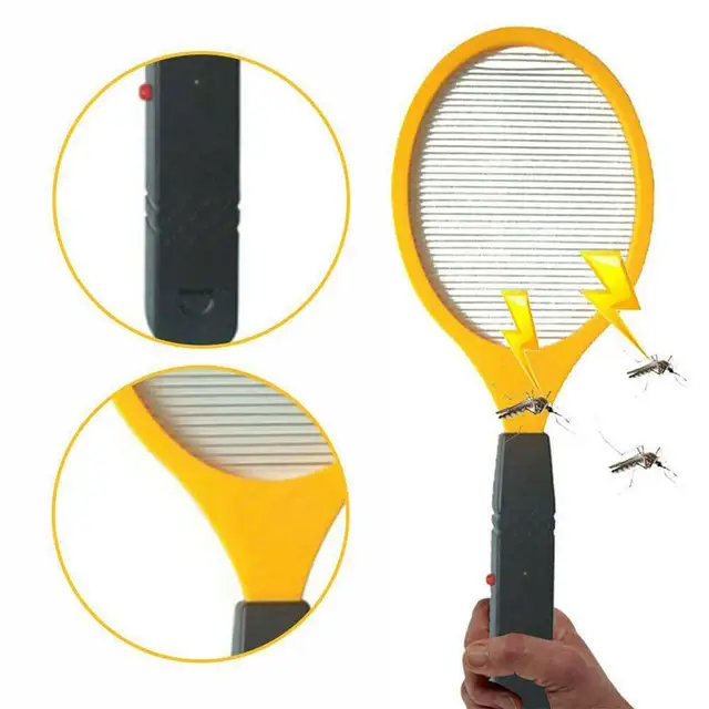 Electric Fly Insect Bug Zapper Bat Handheld Insect Fly Swatter Racket Portable Mosquitos Killer Pest Control For Bedroom Insects 2
