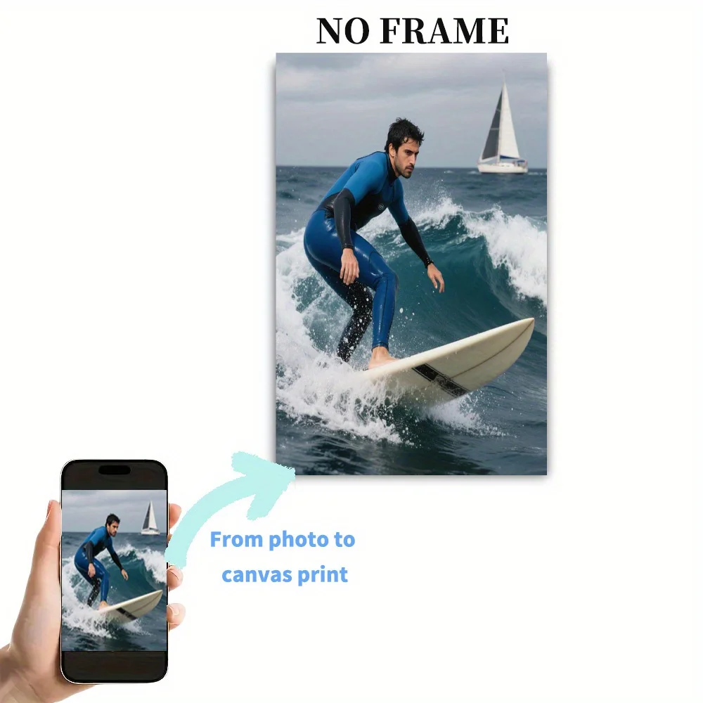 1 tela da parete stampata personalizzata, stampa con la tua foto/immagine, per l'arredamento della camera da letto o del soggiorno, ideale per tutte le stagioni - immagine 5