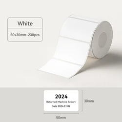 Niimbot Mini Smart Portable Thermal Label Printer - Waterproof Self-Adhesive Cable and Fiber Tags (21-50x30-white)