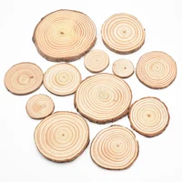 3-12cm Thick Natural Pine Round Unfinished Wood Slices Circles With Tree Bark Log Discs DIY Crafts Rustic Wedding Party Painting - Image 3
