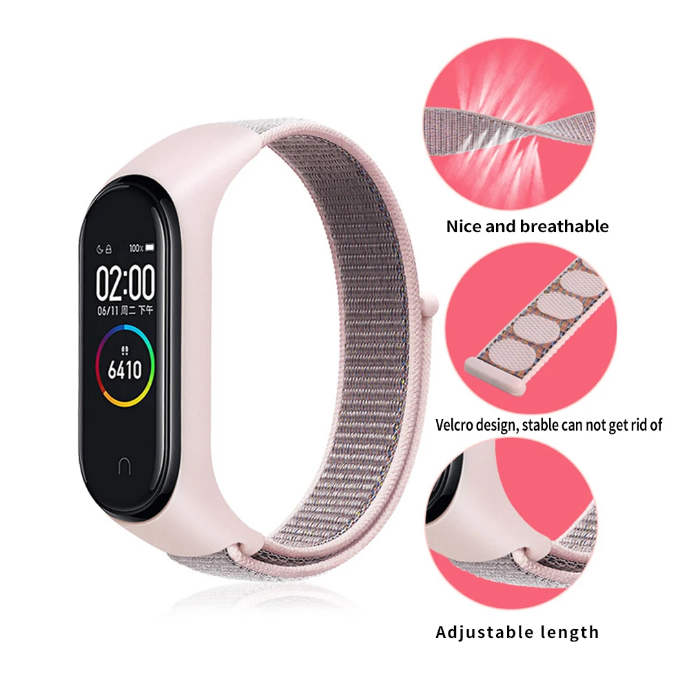 Braided Nylon Loop Adjustable Sport Strap Replacement Watch Band