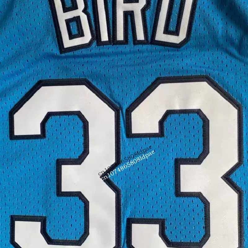 Basketball Jerseys Men Oversize 33 Larry Bird University Embroidery Sewing Breathable Athletic Sport High Street Sportswear