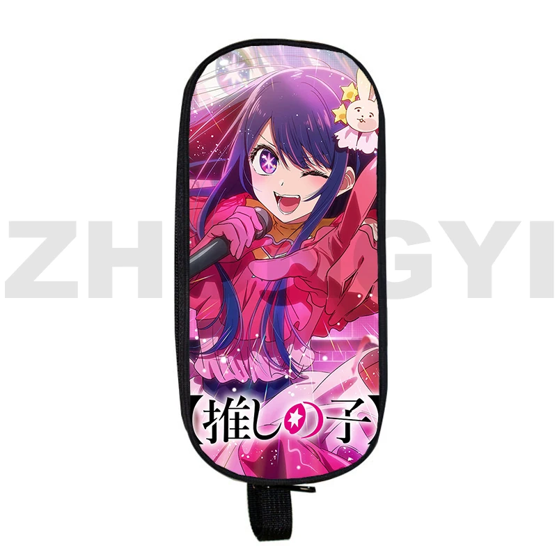 

Anime Oshi No Ko Kawaii Makeup Bag Children Canvas Double-layer Pencil Case Cosmetic Organizer Student School Supplie Stationery