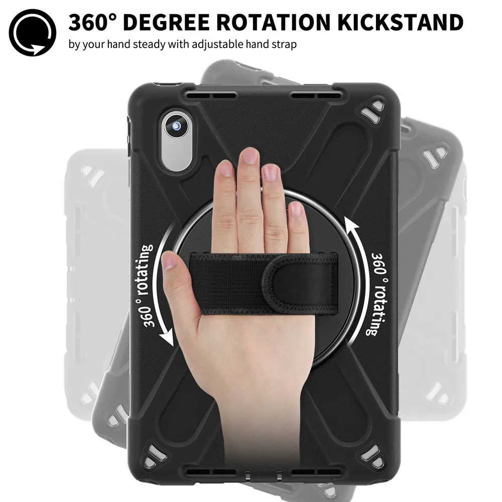 Enhanced 360° Rotating Rugged Tablet Stand Cover