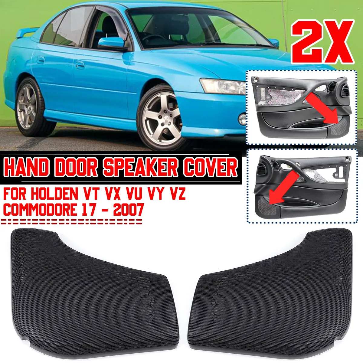 Car Inner Hand Door Speaker Covers For Holden VT VX VU VY VZ Commodore 1997-2007 Car Audio Horn Loudspeaker Trim Cover Shield