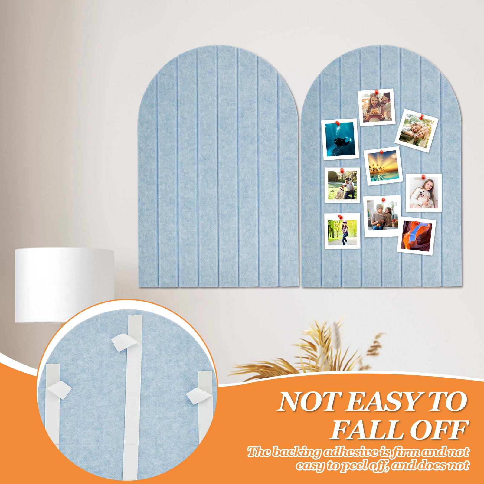 2Pcs Felt Board 40x60cm Cork Board Alternative Felt Bulletin Pin Board for Walls Home Office Classroom Decor Photo Wall Board