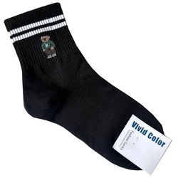 Elegant Lady Bear Women's Cute Cotton Socks - Harajuku Style Novelty Sox, Perfect Christmas Gift - EUR 35-40 (Style 6 Black)