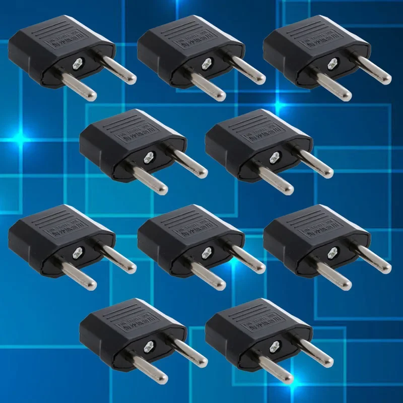 European Euro EU to US USA Plug US USA to EU Europe Euro Plug Travel Charger Adapter Outlet Converter 10Pcs Whosale Dropship plug adapter,power plug adapter,eu plug adapter,plug converter,eu socket converter