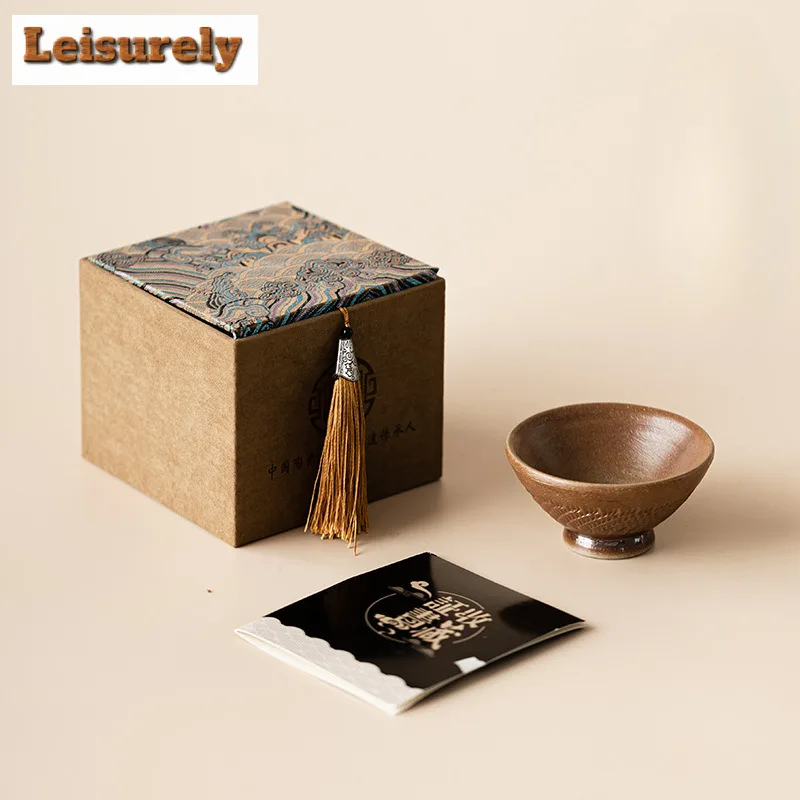 Coarse Pottery Antique Teacup Antique Tea Bowl Water Jug Smelling Cup Jianzhan Master Cups Chinese Tea Set Accessories Supplies