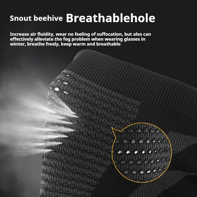 Winter Breathable Thermal Knitted Scarf Face Cover Neck Warmer Windproof Bicycle Cycling Ski Tube Scarf Hiking Masks