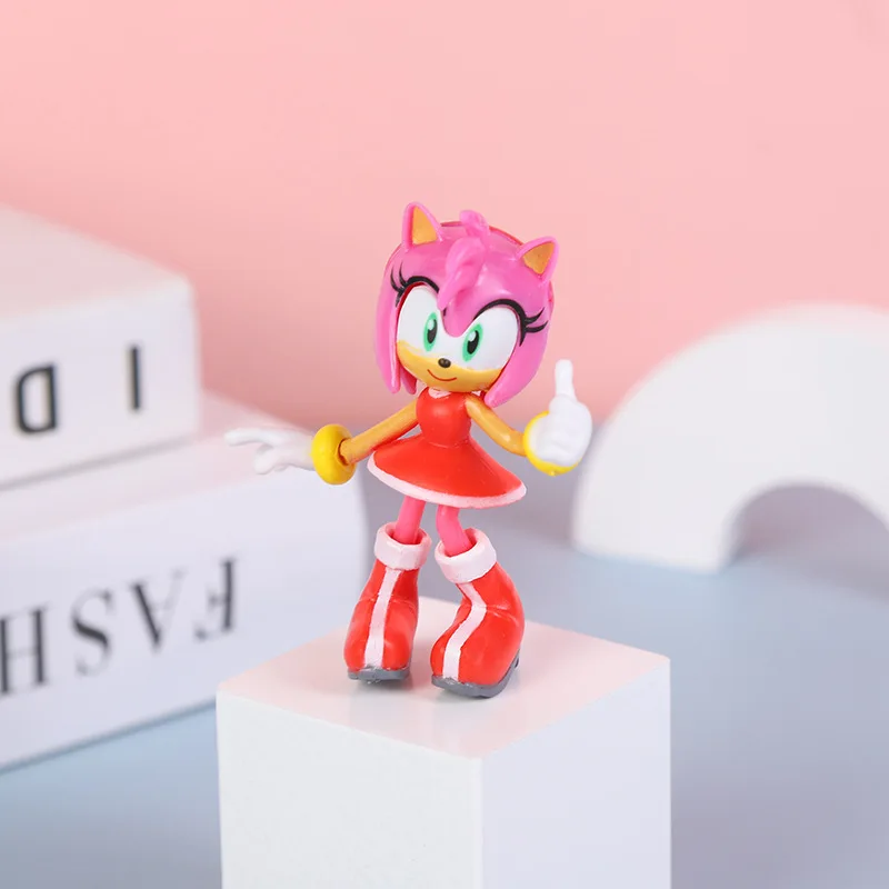 thumbnail image 1 of Muñecas de PVC de Sonic Anime, modelos de decoración de pasteles, figuras de acción, juguetes, accesorios para muñecas de dibujos animados, adornos de mesa, regalos de cumpleaños para niños, 1 of 5