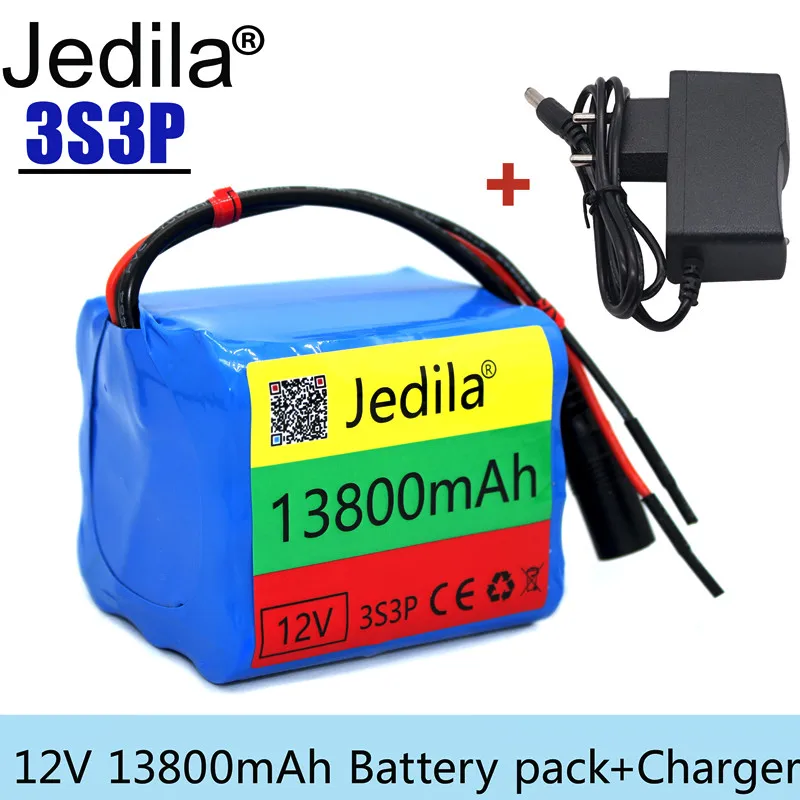 100%.New.12V.13800 мАч. 3S3P. Батарея на литий-ионном реле 18650.батарея литиевой батарее