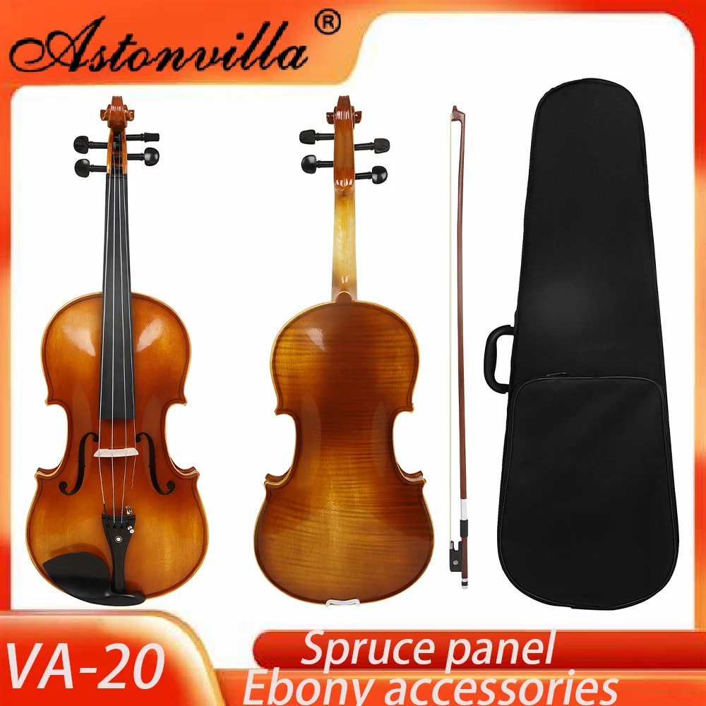 Astonvilla16 Inch Viola Professional Spruce Tiger Stripe Craftsmanship Natural Color Viola VA-20