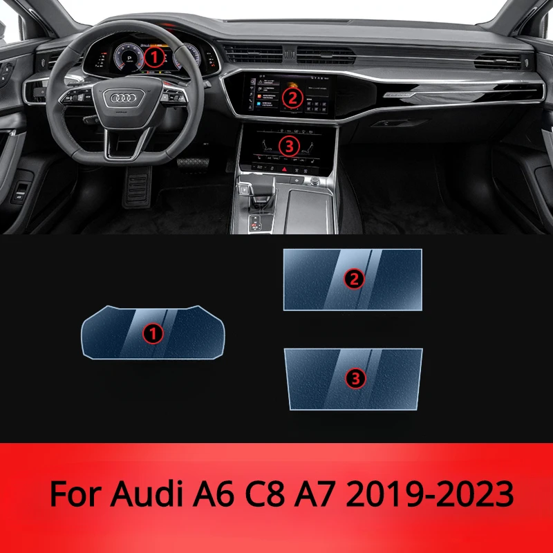 For Audi A6 A7 C8 2019-2023 Car Interior Film Dashboard piano board Shift  center console Anti-scratch transparent TPU PPF Film - AliExpress