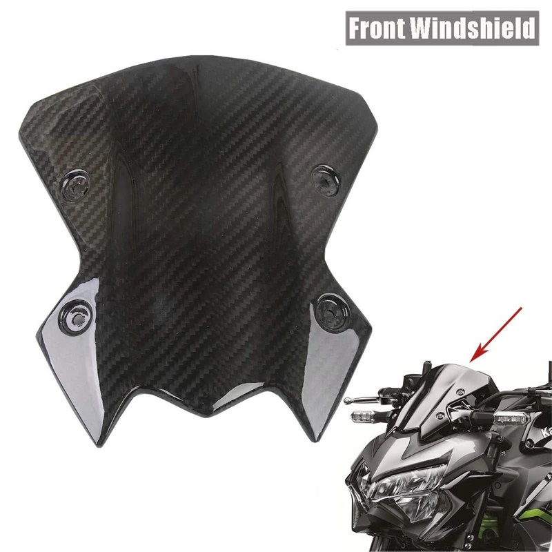 motorcycle-carbon-fiber-windshield-windscreen-spoiler-air-deflector-for-kawasaki-z900-z-900-2020-2021