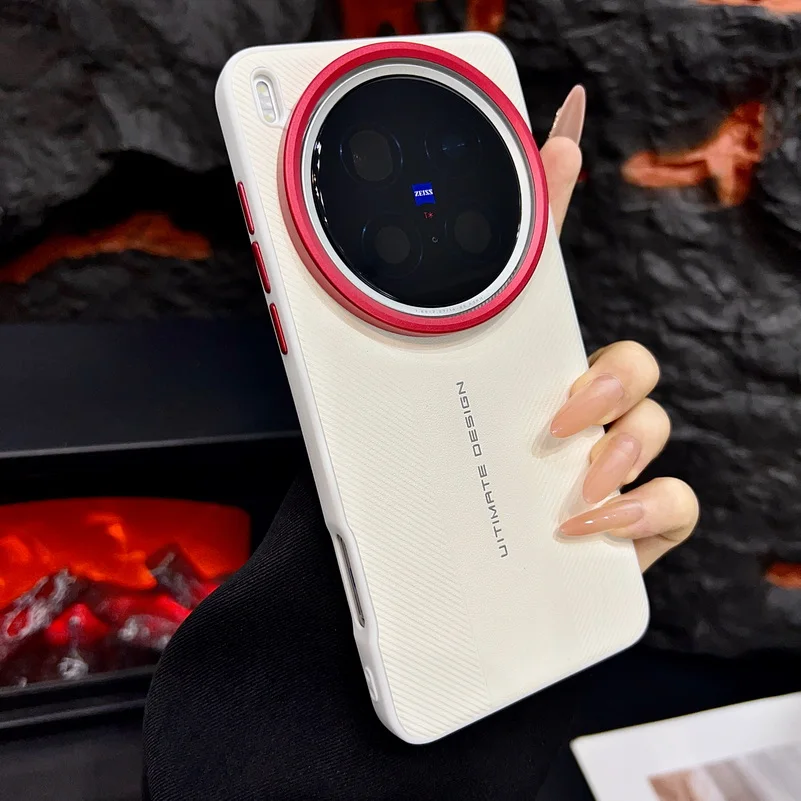 Luxury Textured Red Camera Frame with Ultimate Design Cover