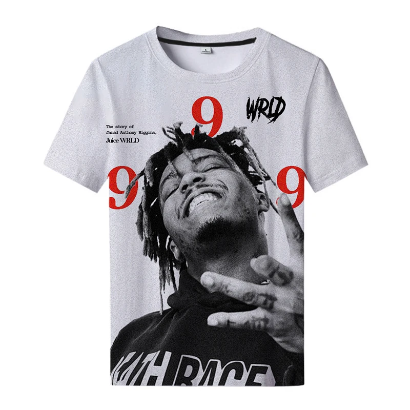 

Rapper Juice Wrld 3D Print T-shirt Summer Men's Round Neck Casual Short Sleeve Oversized T Shirts Fashion Tee Tops Cool Clothing