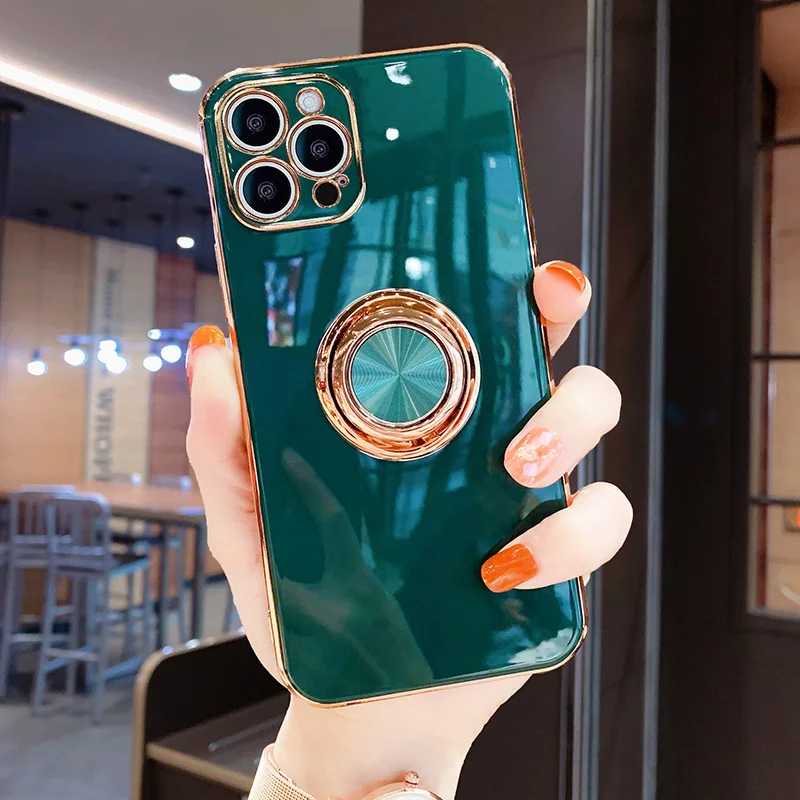 Luxury Magnetic Phone Case With Ring Holder For Iphone Pro Max_voghion.com