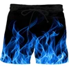 Adult Men's Children's 3d Printed Beach Pants Quick Dry Blue Flame Fitness Shorts Landscape Fun Street Thin Fashion Clothing 2