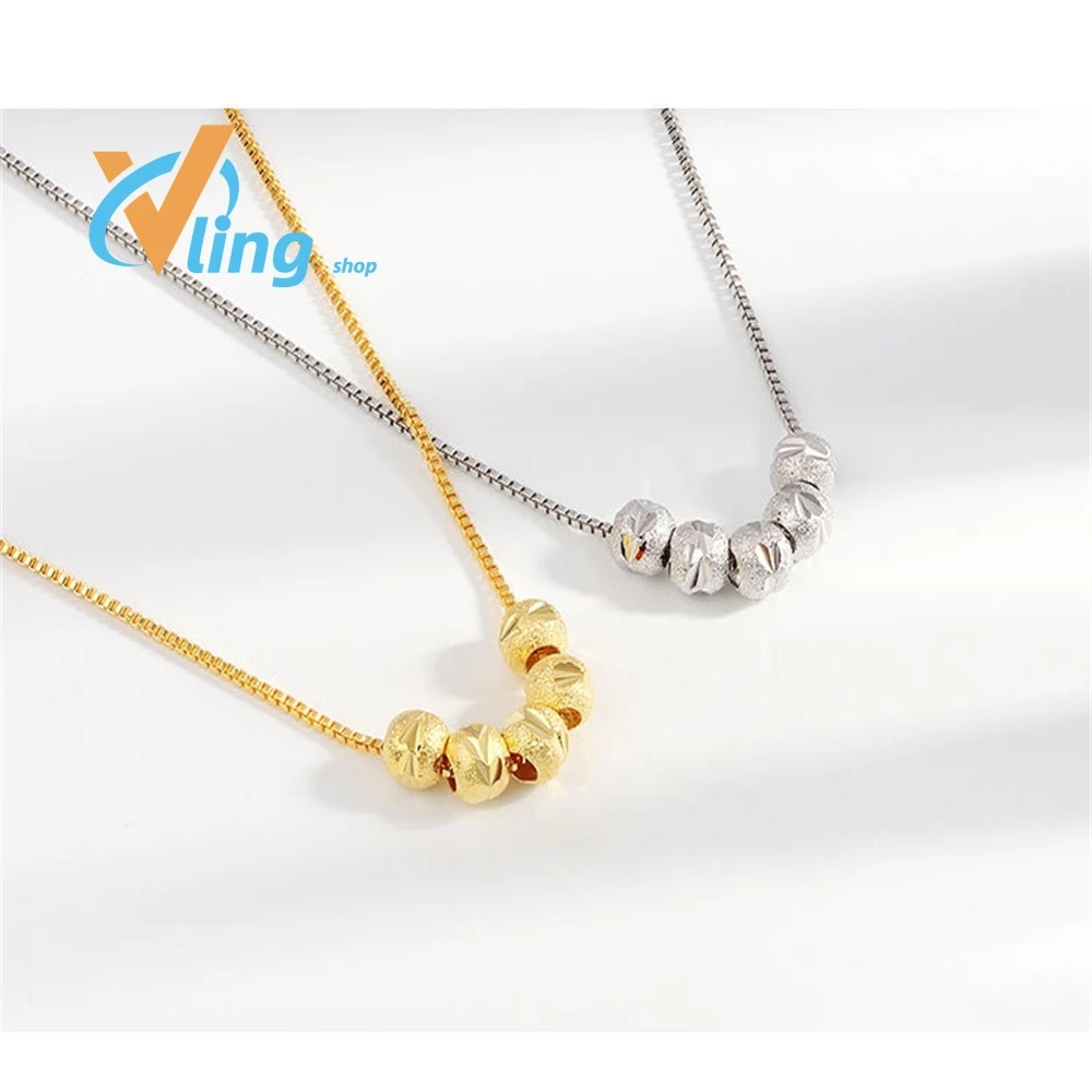 Fashionable Gold And Silver BeadNecklact ForCouples Personalized For UkrainianStyleKorean TrendingProducts NickGirlsKidsLuxury