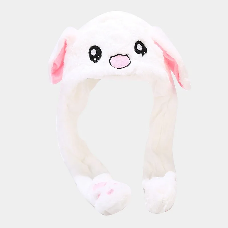 Rabbit Hat with Moving Ears Kawaii Cosplay Cute Bunny Hat Festival Holiday Birthday Funny Gift for Kids Boys Girls