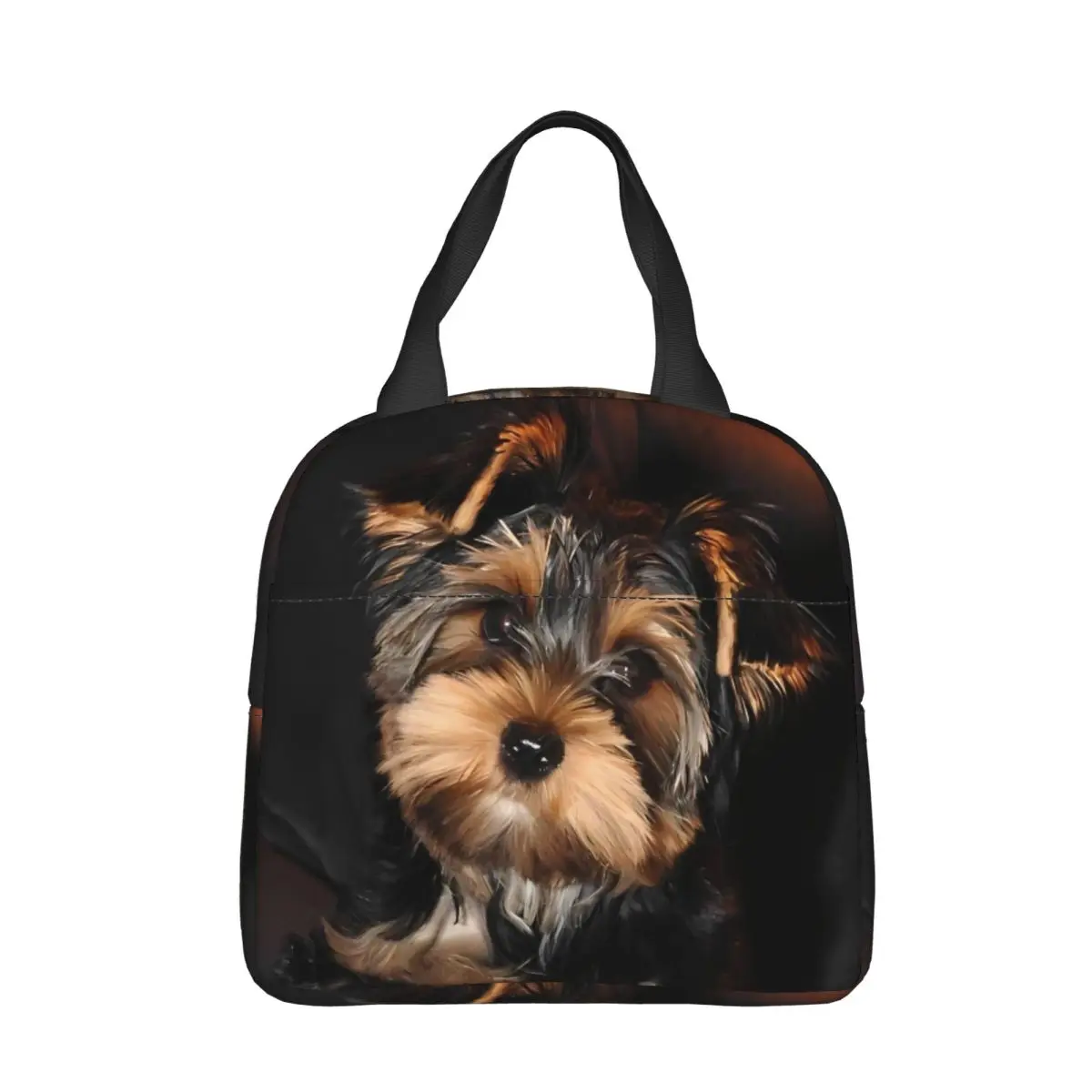 

Cute Dog Oxford Cloth Portable Bags Yorkshire Terrier School Trip Lunch Hiking Debris Cooler Food Handbags