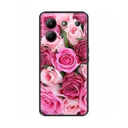 Silicone Painted Soft Protective Black Cover with Cartoon Design for ZTE Blade A34 4G (00001)