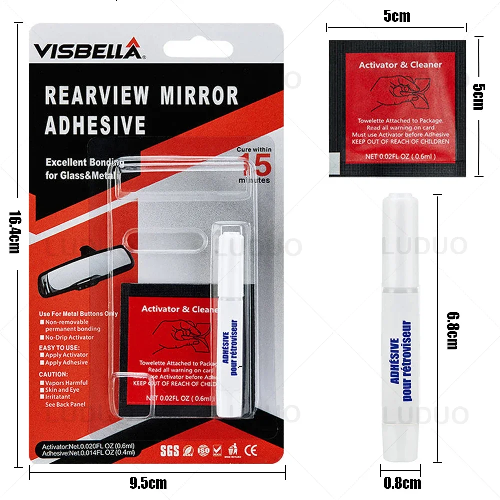 3/1PCS Liquid Super Glue Car Rearview Mirror Repair Adhesive Glass Metal Restoration Fillers Sealants 15 Minutes Curing Glue 4