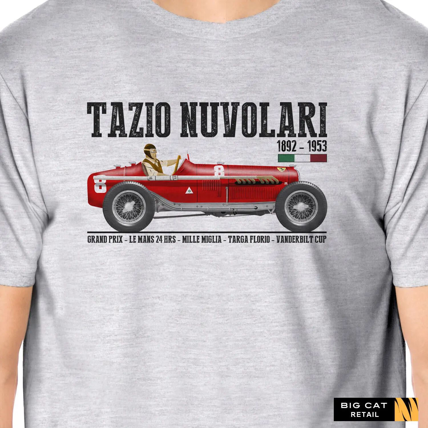 T-Shirt Raceart Tazio Nuvolari P3 Motorsport Race