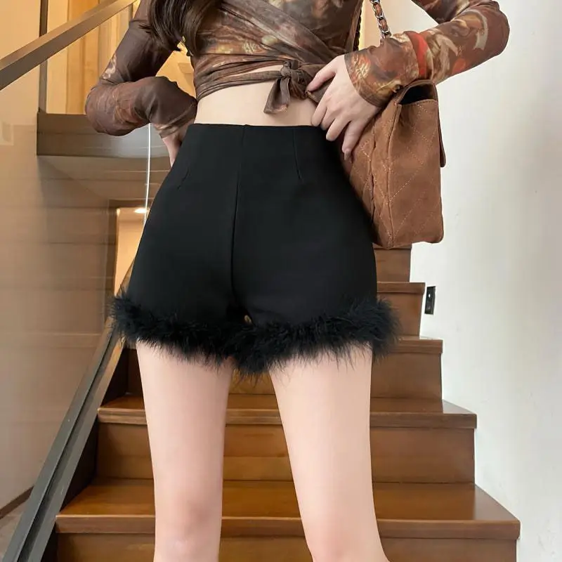 

Sexy High Waist Slim Shorts Women Y2k Tight Elastic Bag Hip Three-point Hot Pants Casual Outer Wear Bottoms Female Clothes