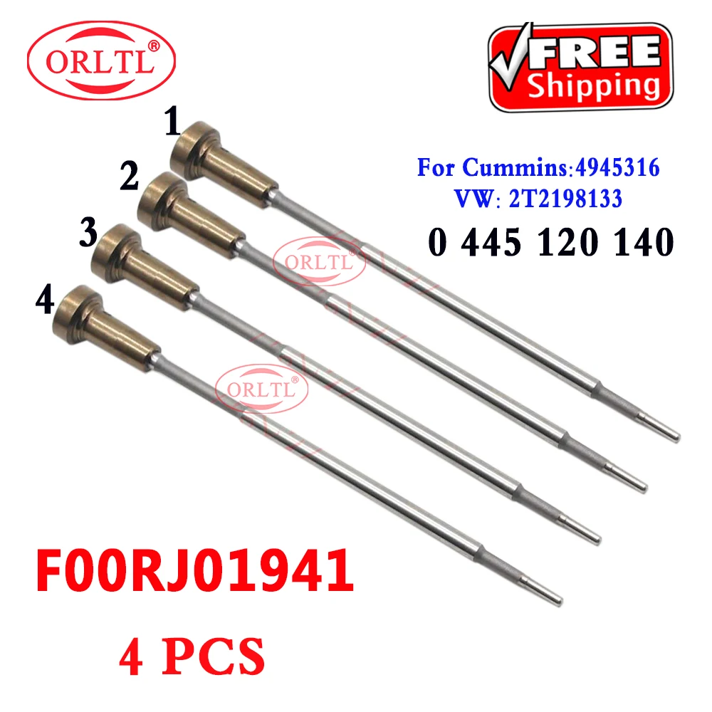

4 шт. ORLTL F00RJ01941, новый 0445120140, дизельный инжектор Common Rail 0 445 120 140, клапан F00R J01 941 для Cummins 4945316 VW 2T219