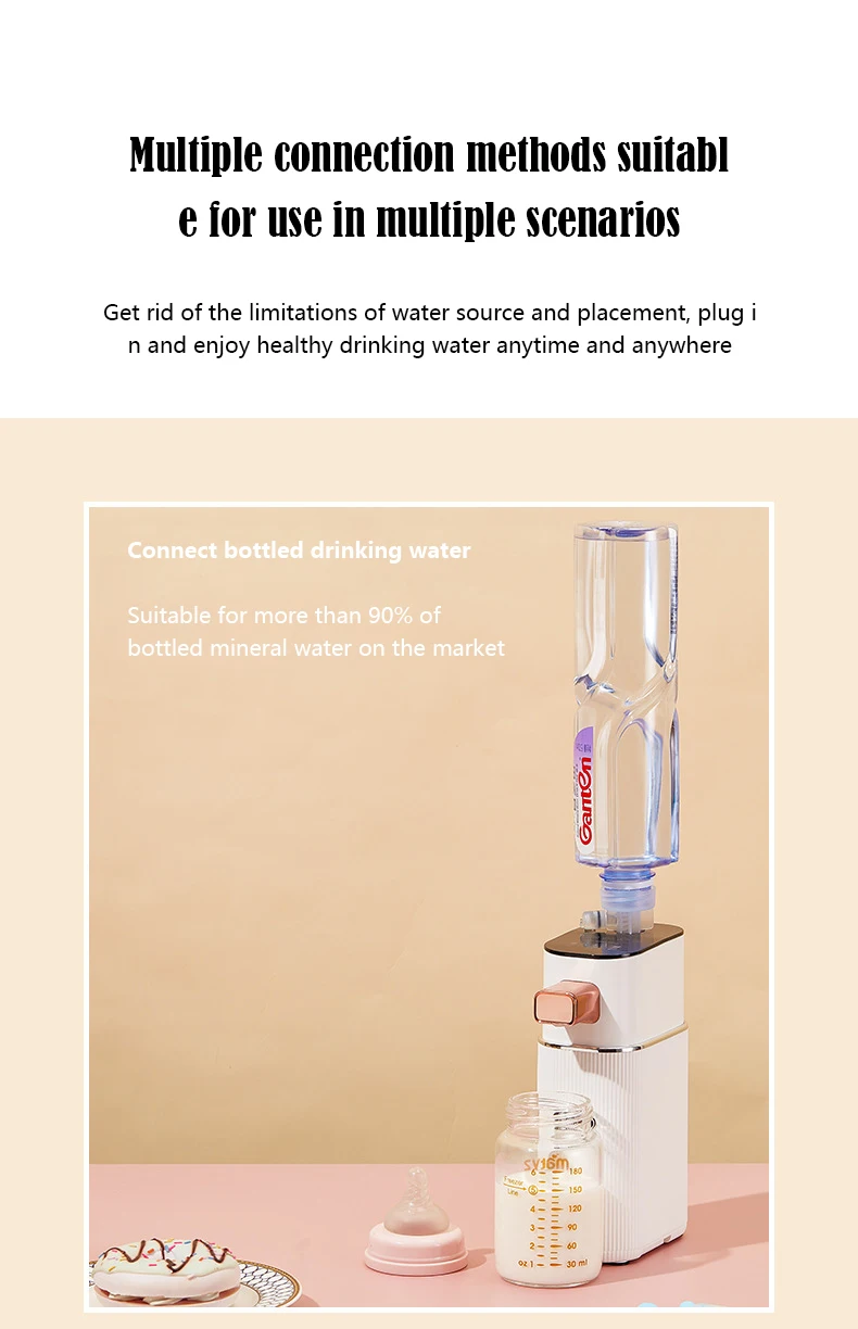 dispensador de fórmula de mamadeira, aquecedor de