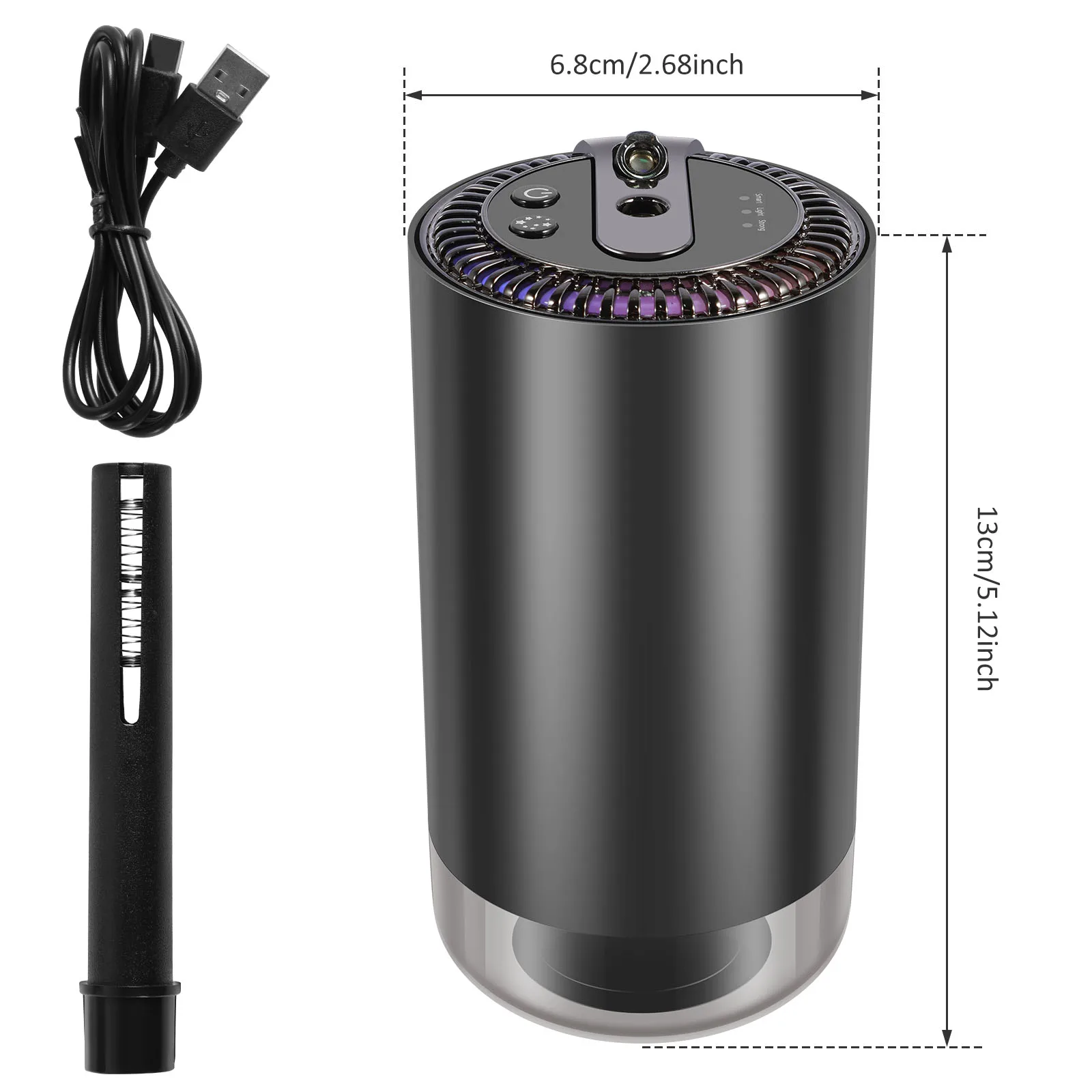 Car Mounted Fragrance Diffusers USB Car Air Freshener Fragrance Ornament Diffusers for Essential Oil Smart Accessories