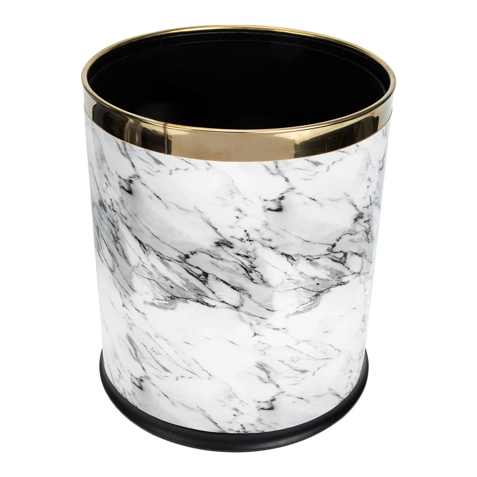 

Decorate Marble Trash Can Office Vintage Waste Bin Plastic Marbling Wastebasket