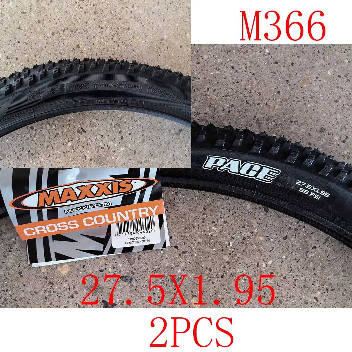 Durable Multi-Size Mountain Bike Tires Set - 2 Pack