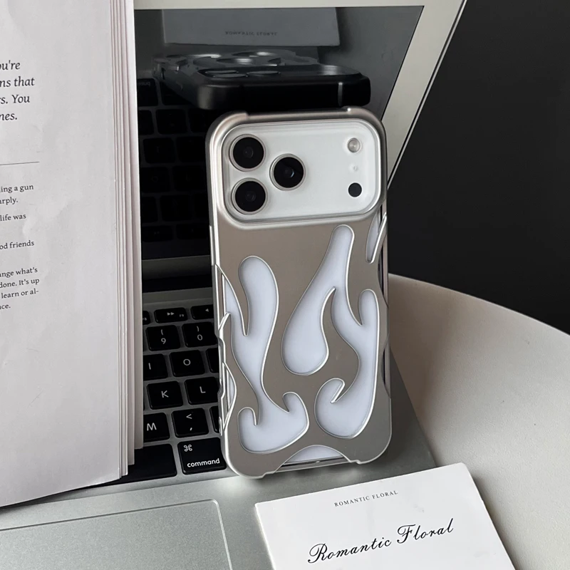 Luxury 3D Flame Pattern Shockproof Slim Phone Case