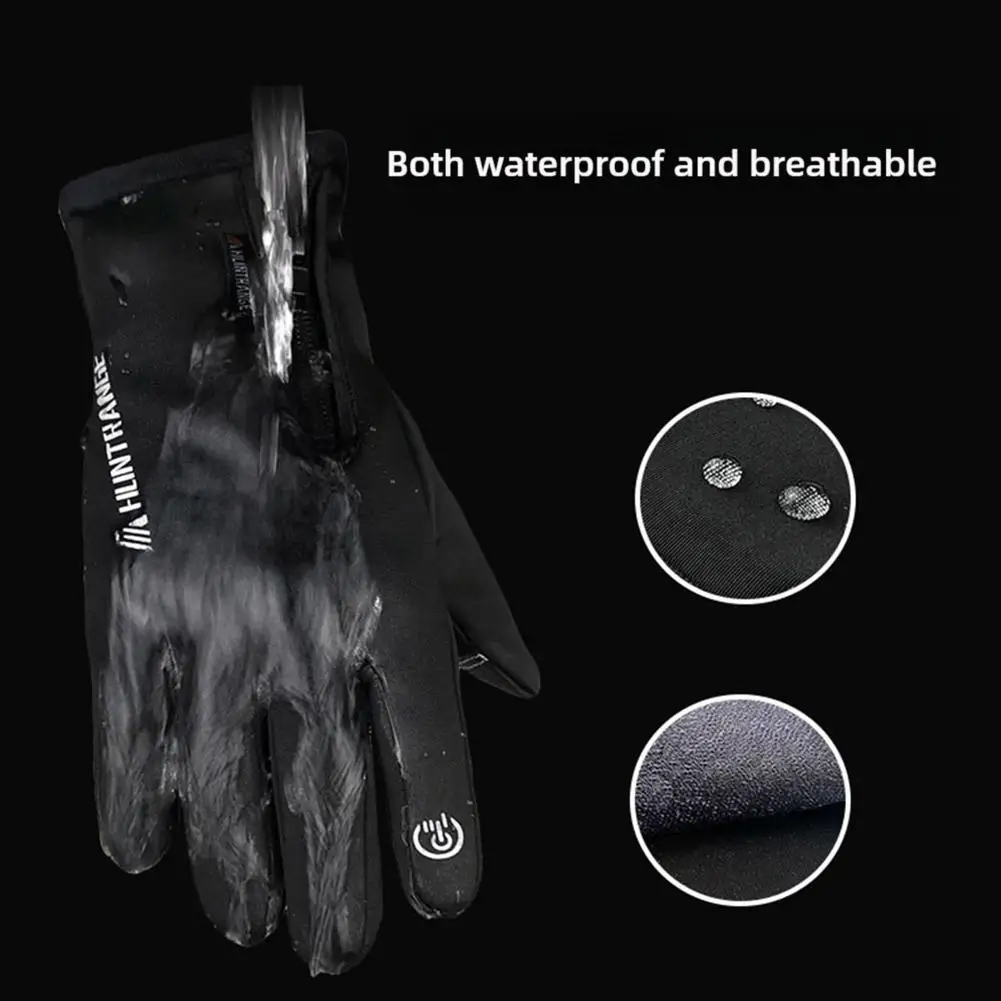 Windproof Touchscreen Finger Snow Ski Gloves For Men Women Waterproof Winter Gloves Cold Weather Non-Slip Thick Fleecing Mittens 3