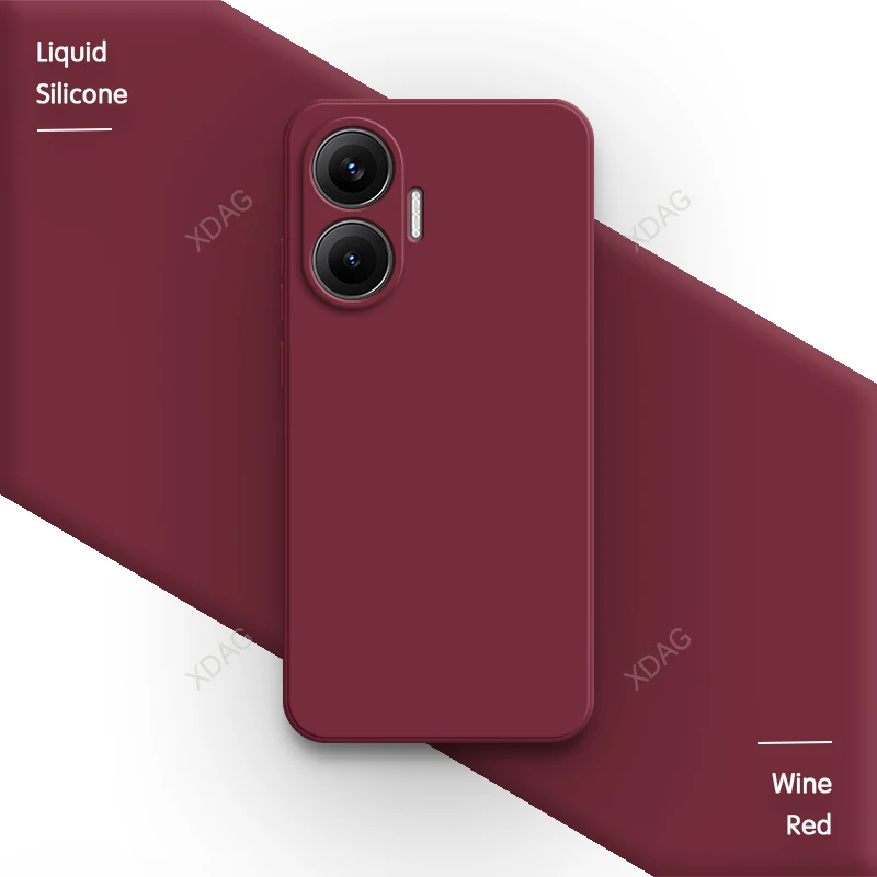 Premium Silicone Soft Back Cover with Camera Protection - Classic Liquid Design Phone Case