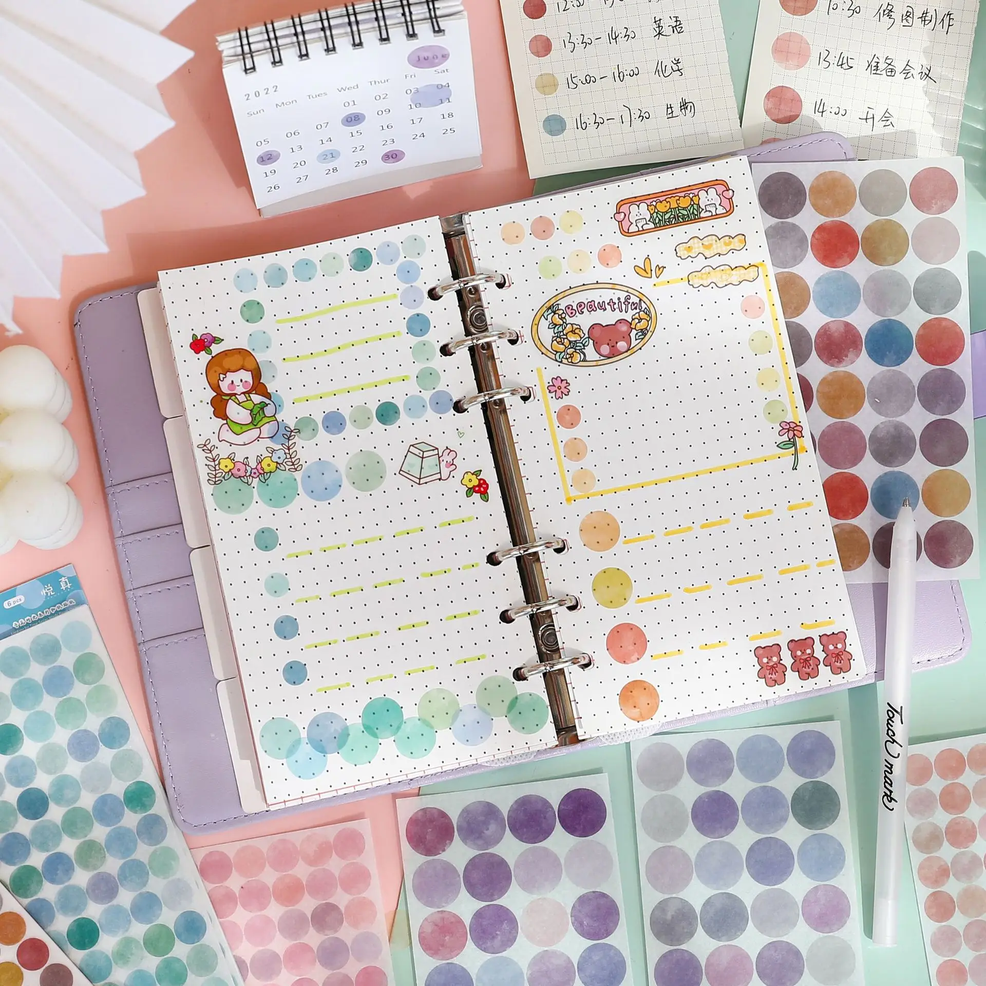 Рисунок 3 - 6 листов, многоцветные наклейки