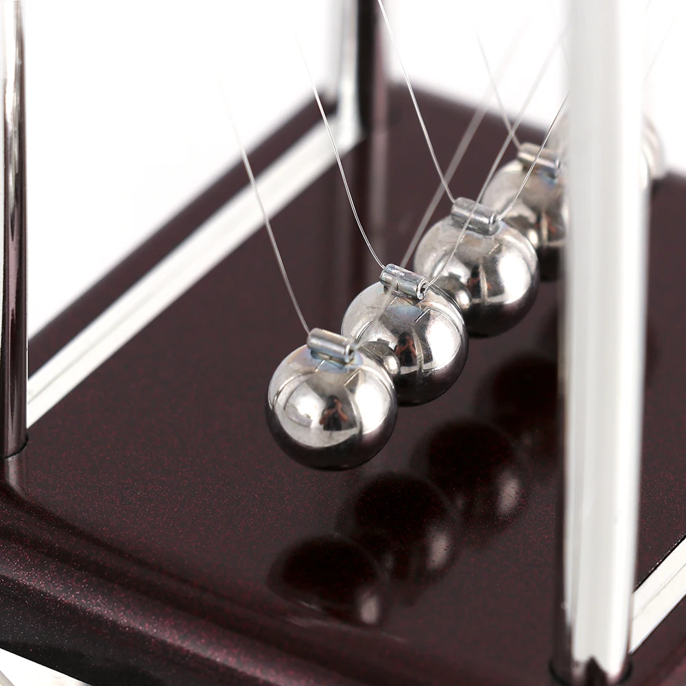 CrNewtons Cradle Steel Balance Ball Desk Table Decor Metal Pendulum Ball Kids Physics Science Desk Stationery Accessory Supplies images - 6