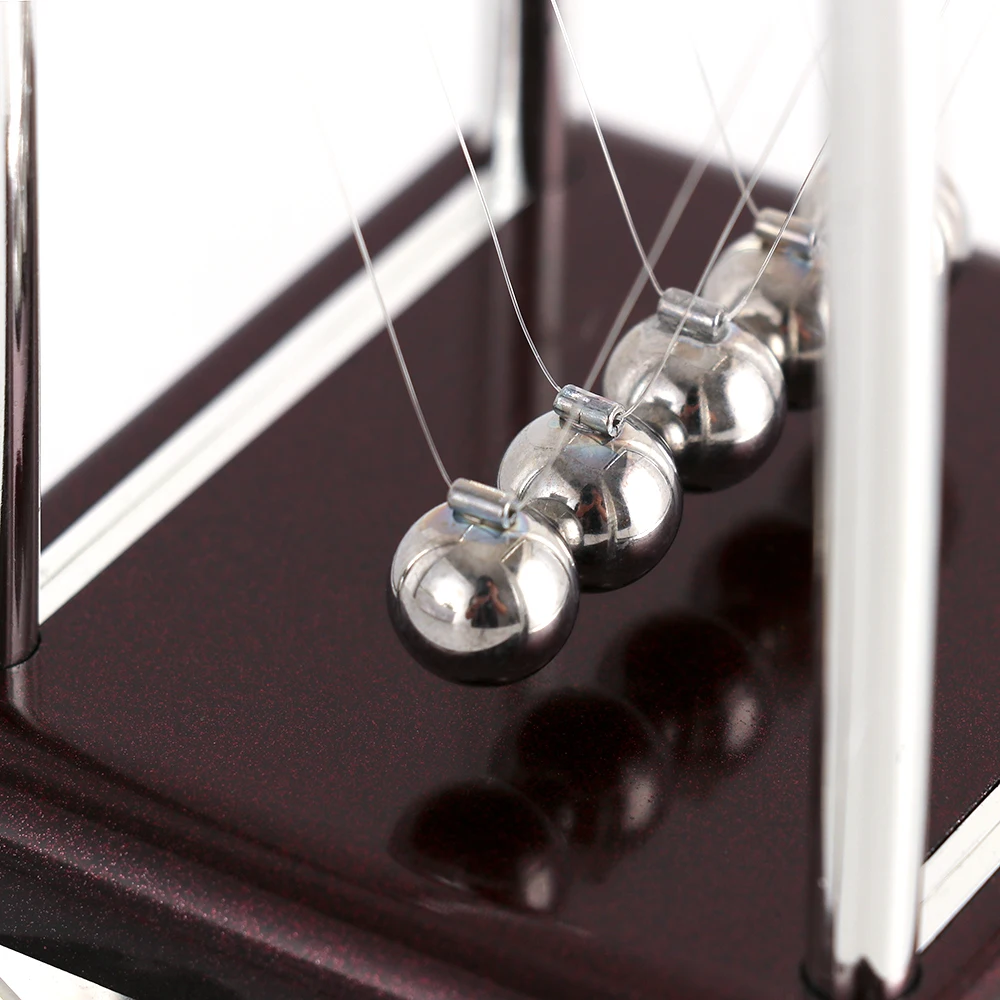 Newtons Cradle Steel Balance Ball Desk Table Decor Metal Pendulum Ball Kids Physics Science Desk Stationery Accessory Supplies magic balancing toy