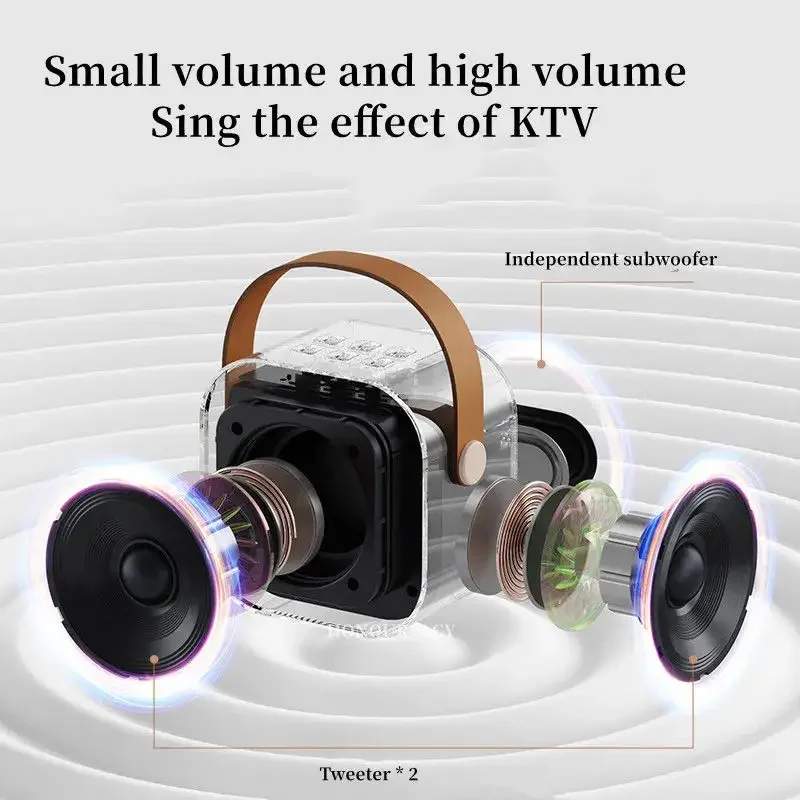 K12 Speaker Bluetooth Audio Small Home Ktv Karaoke Microphone Professional Children&rsquo;s Singing Bluetooth Speaker Column